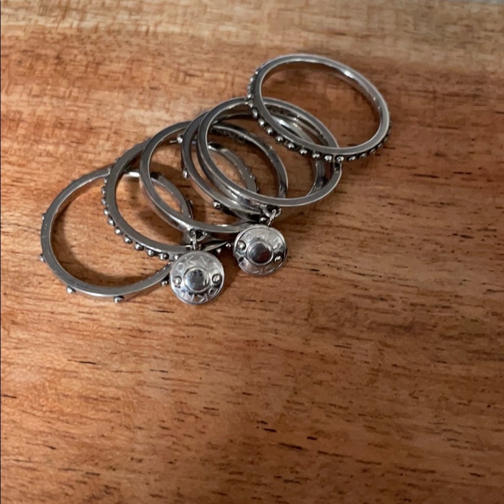 DKNY silver ring set